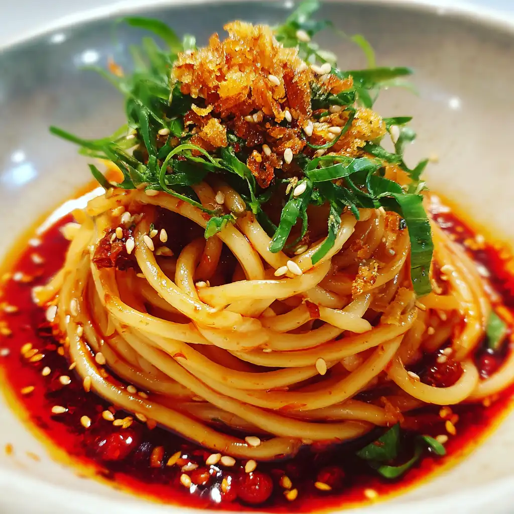 Chili Oil Noodles with Crispy Garlic Recipe will amaze you!