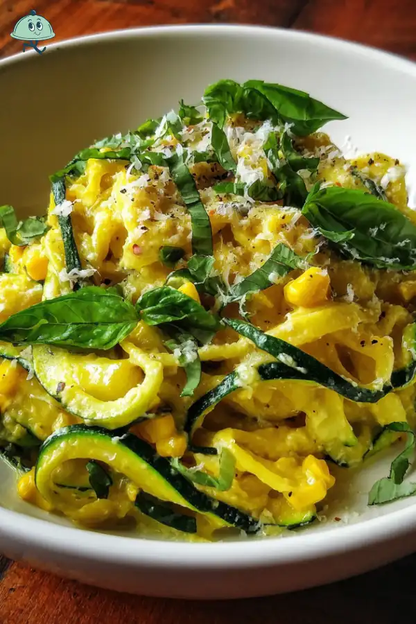 Creamy Corn Zucchini Pasta is a must-try dish!