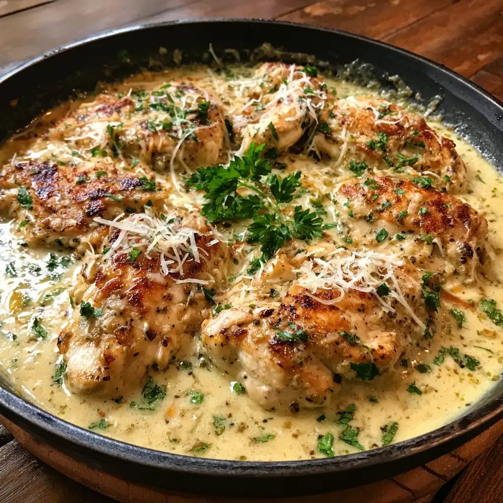 Creamy Garlic Parmesan Chicken Skillet is a must-try dish!