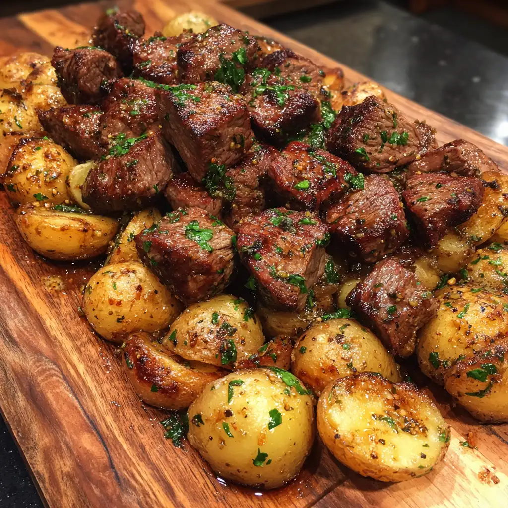 Garlic Butter Steak Bites with Potatoes A Must-Try Delight!