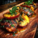 Grilled Peach and Honey Glazed Chicken is a must-try!