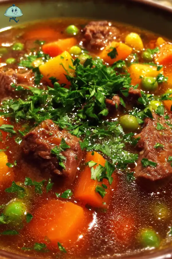Hearty Beef Vegetable Soup warms your soul and delights!