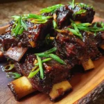 Honey Garlic Beef Short Ribs in a Slow Cooker delight!