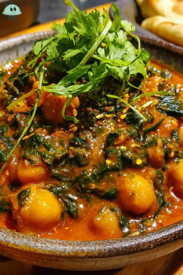 Spicy Chickpea & Spinach Curry is a must-try delight!