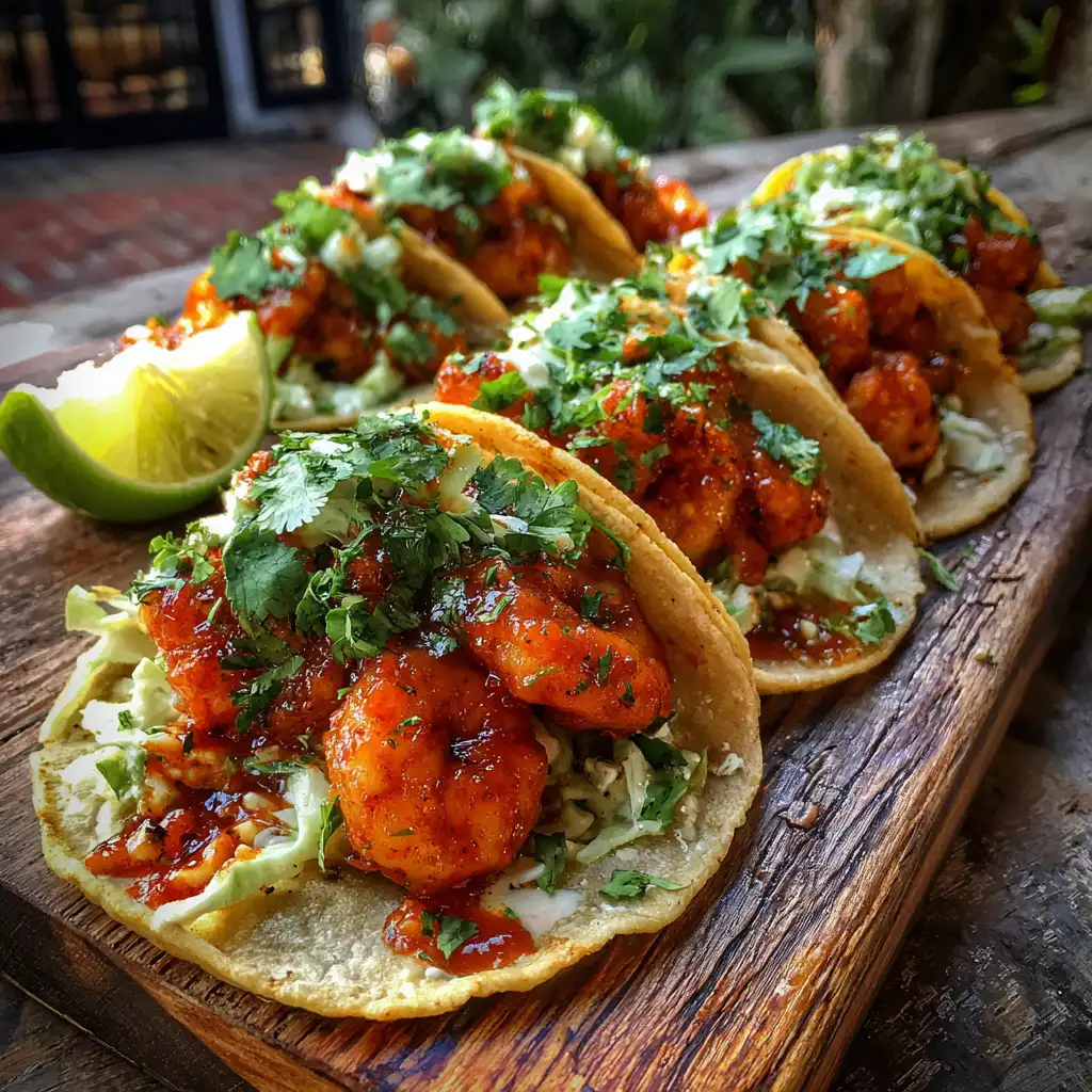 Spicy Shrimp Tacos with Lime Slaw Recipe will amaze you!