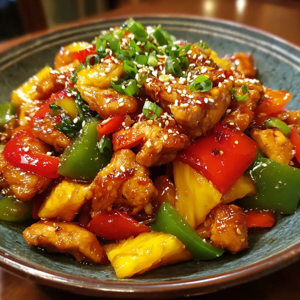 Sweet and Spicy Pineapple Chicken Stir-Fry Recipe delights!