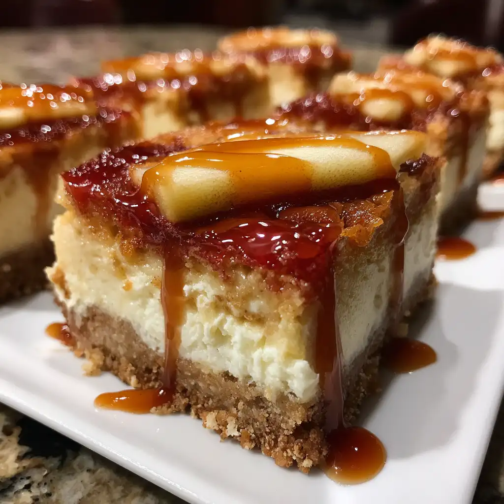 Caramel Apple Cheesecake Bars