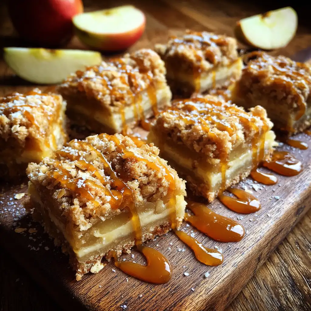 Caramel Apple Crumble Bars