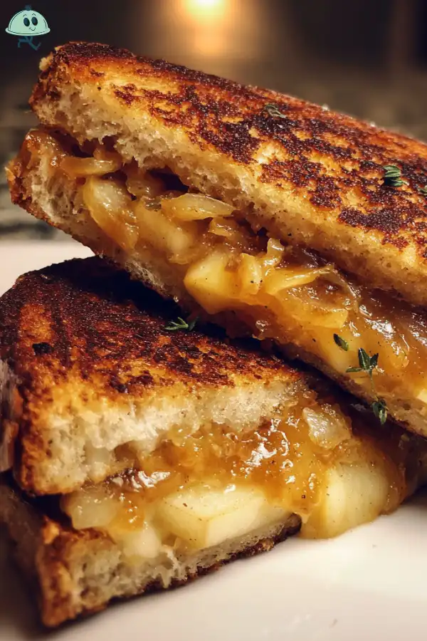 Caramelized Onion and Apple Grilled Cheese