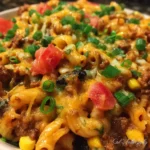 Cheesy beef taco pasta recipe
