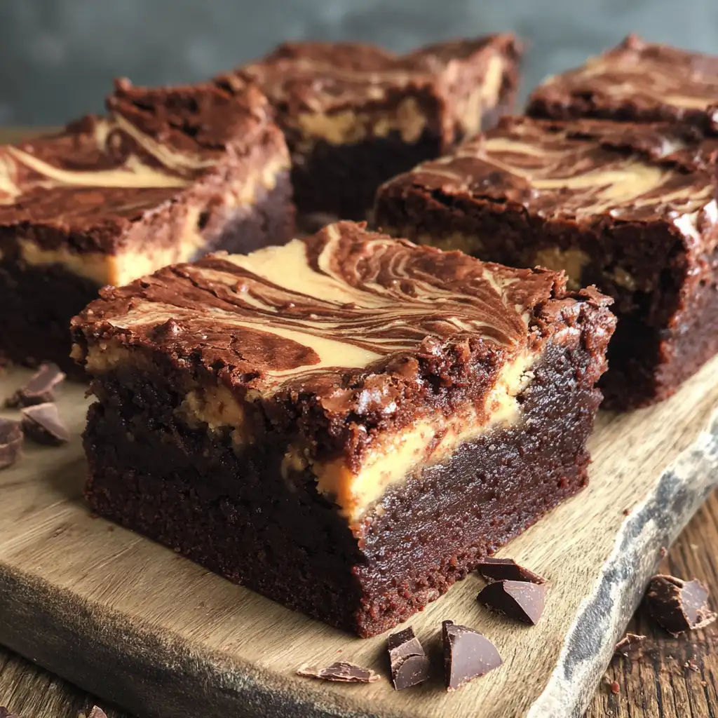 Chocolate Peanut Butter Swirl Brownies