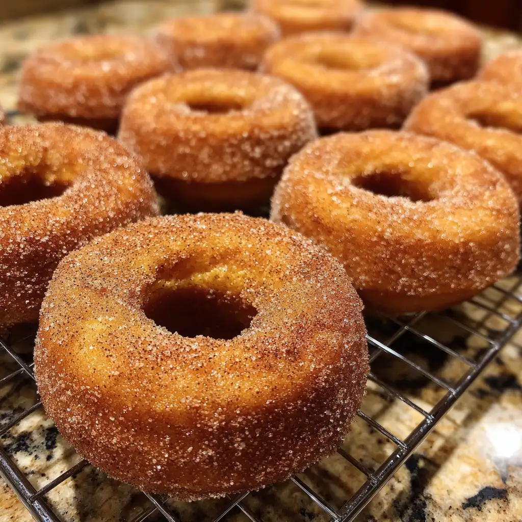 Cinnamon Sugar Pumpkin Donuts