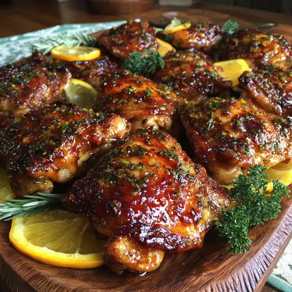 Citrus Herb Marinated Sticky Chicken Thighs will amaze you!