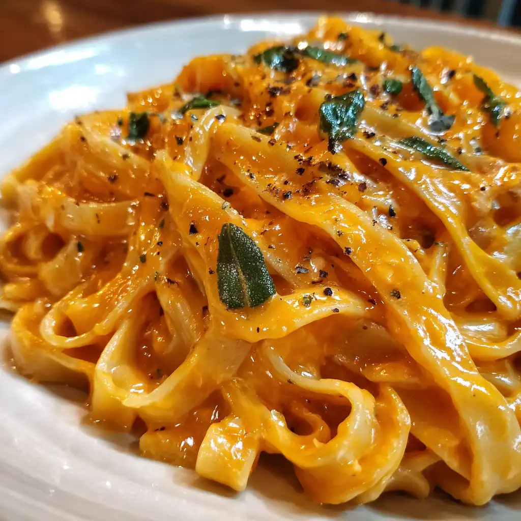 Creamy Pumpkin Alfredo Pasta Recipe