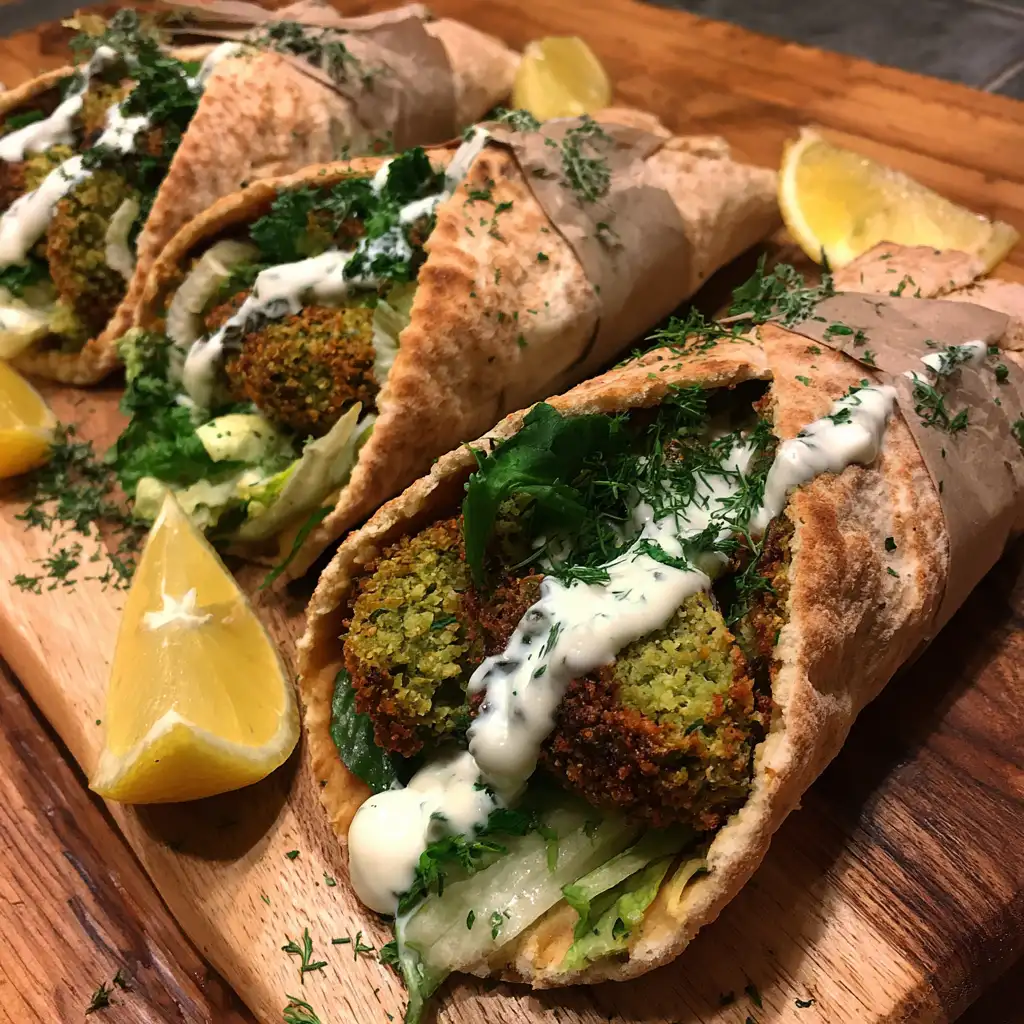 Crispy Falafel Pita Pockets with Yogurt Sauce are irresistible!