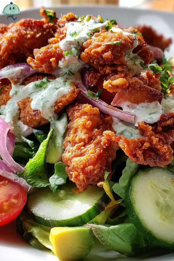 Fried chicken salad recipe
