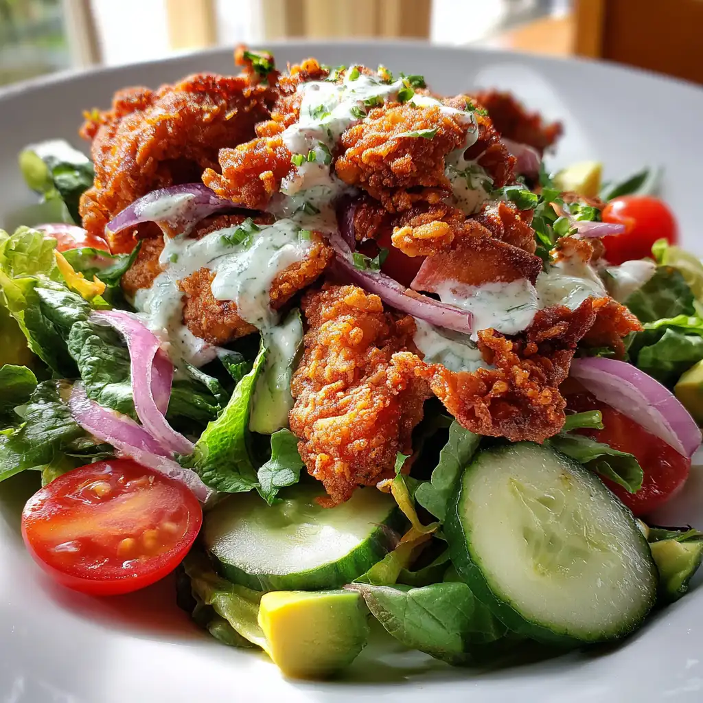 Fried chicken salad recipe