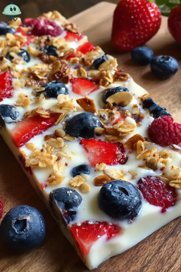 Frozen Yogurt Bark with Berries and Granola is a must-try!