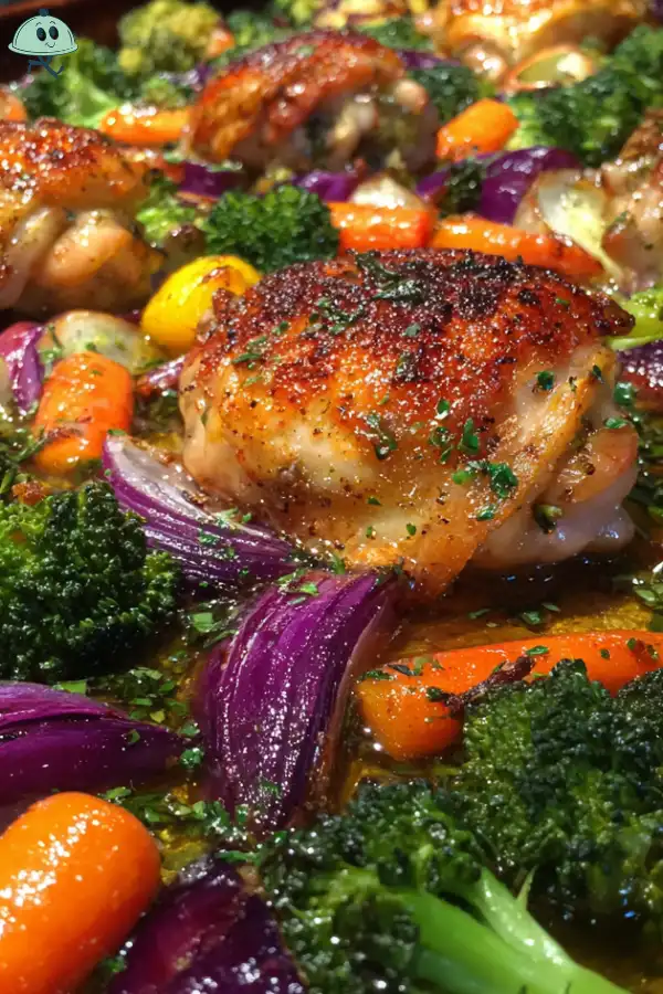 Garlic Butter Chicken Sheet Pan Recipe with Veggies