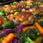 Garlic Butter Chicken Sheet Pan Recipe with Veggies