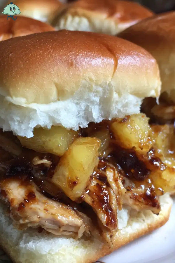 Hawaiian chicken sandwiches in a crock pot