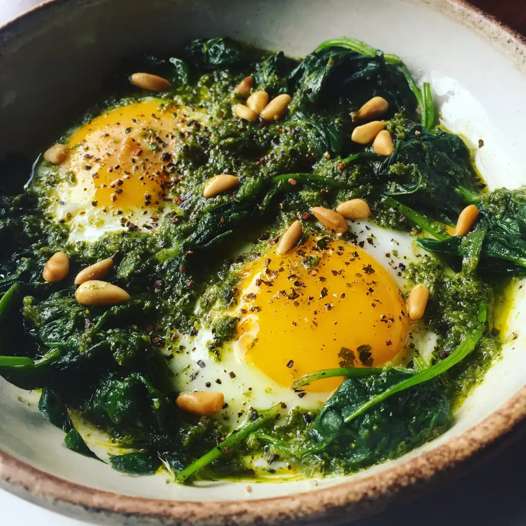 Pesto Eggs with Spinach Discover a Healthy Delight!