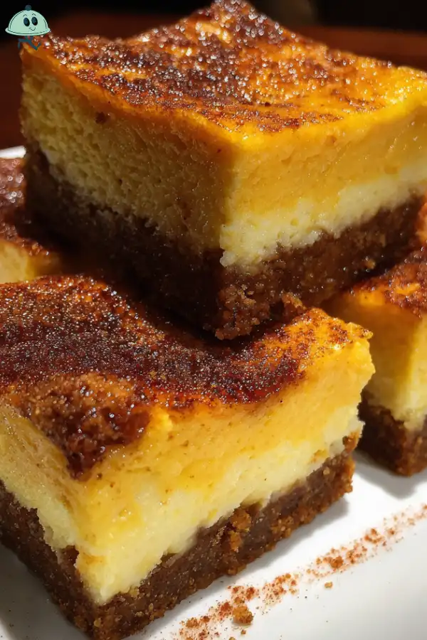 Pumpkin Cheesecake Bars with Gingersnap Crust Recipe