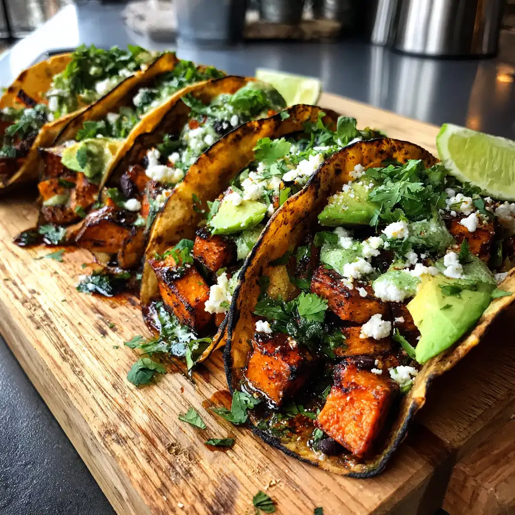 Roasted Sweet Potato Black Bean Tacos