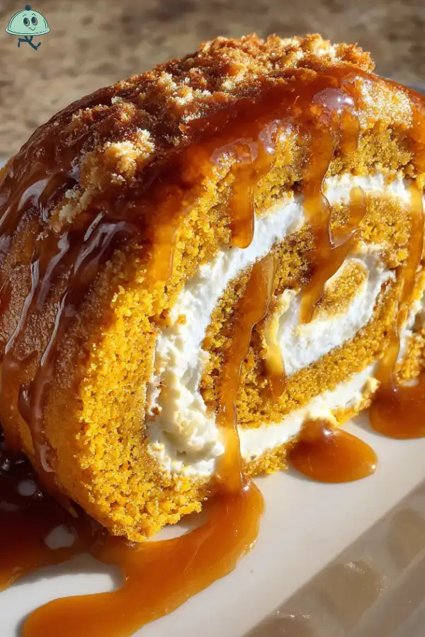 Salted Caramel Pumpkin Roll Recipe
