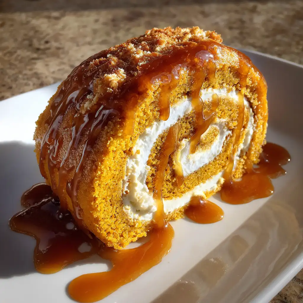 Salted Caramel Pumpkin Roll Recipe