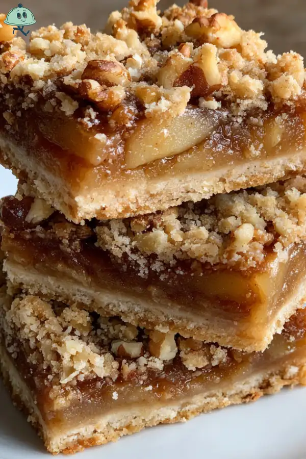 Spiced Pear Crumble Bars