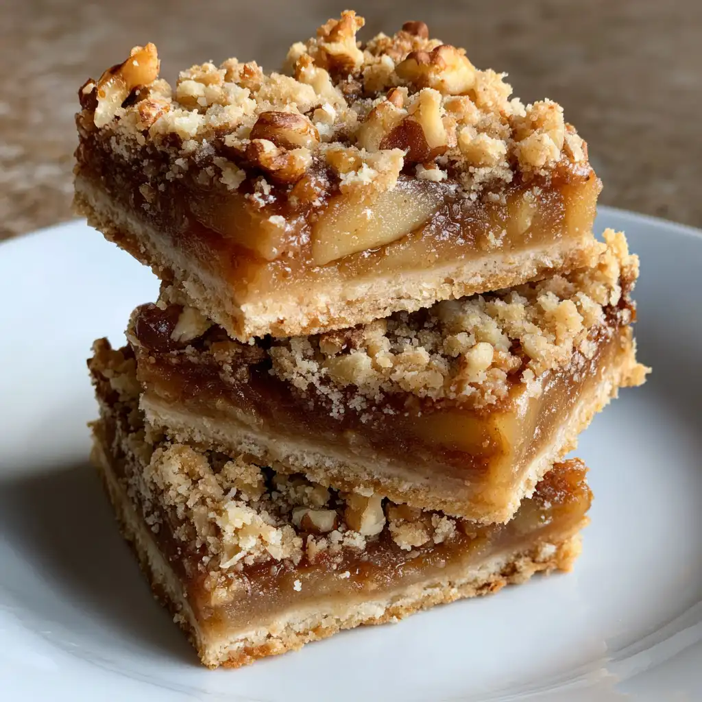 Spiced Pear Crumble Bars