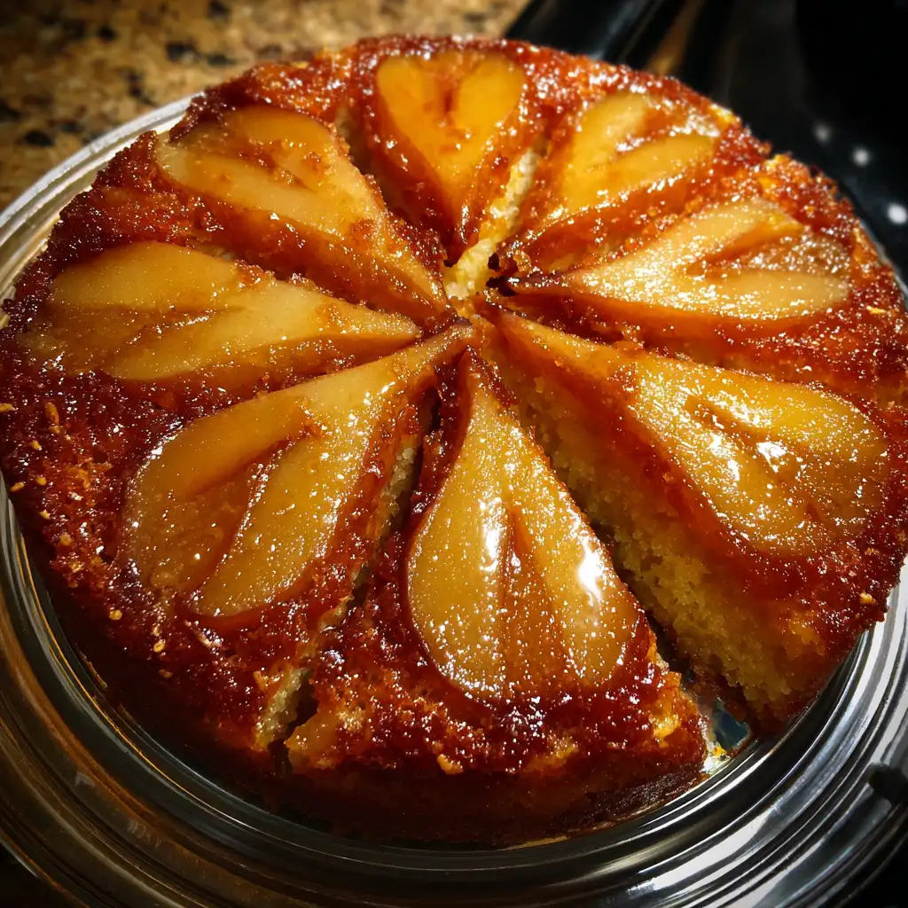 Upside-Down Pear Cake Recipe