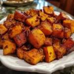 Air Fryer Maple Pecan Sweet Potato Cubes