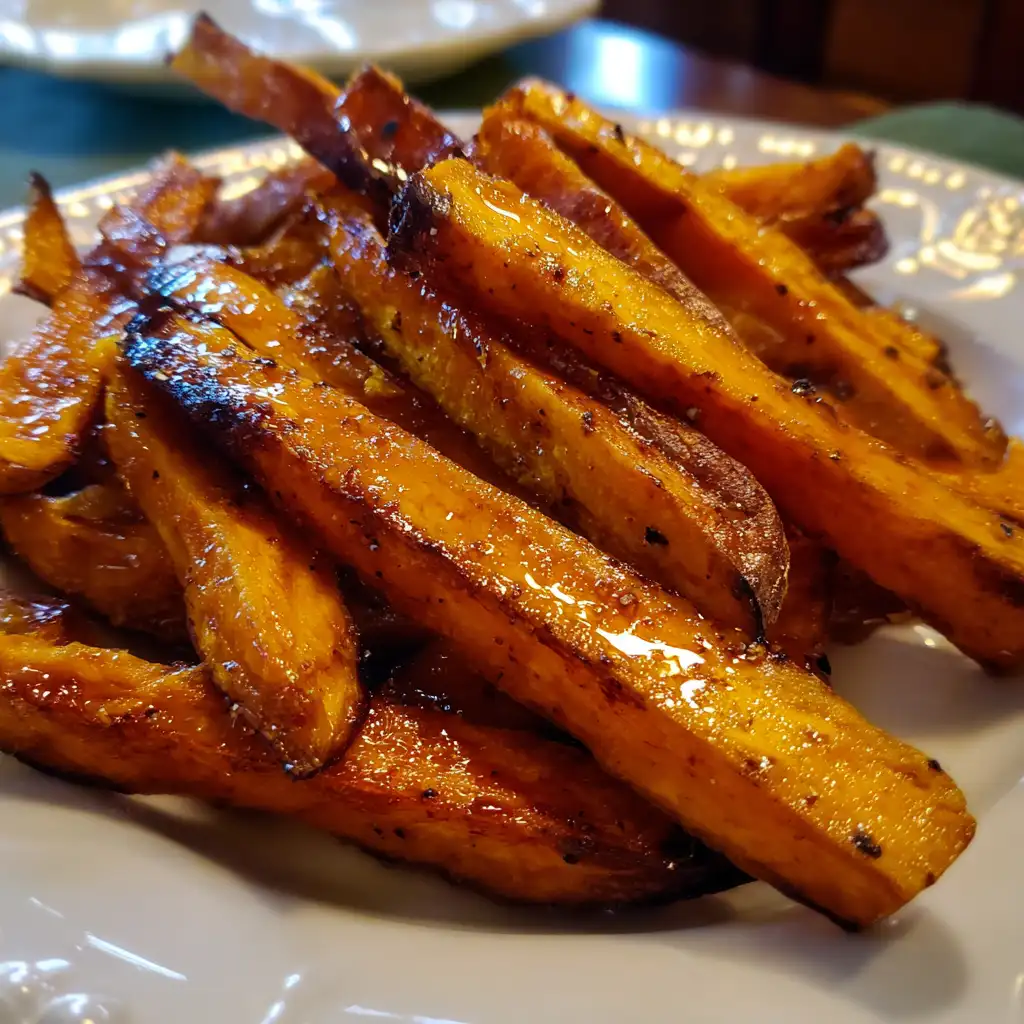 Air Fryer Sweet Potato Fries with Maple Glaze Recipe