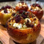 Baked Apples with Feta, Honey, and Cranberries