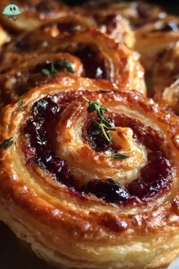 Blackberry Goat Cheese Puff Pastry Twists