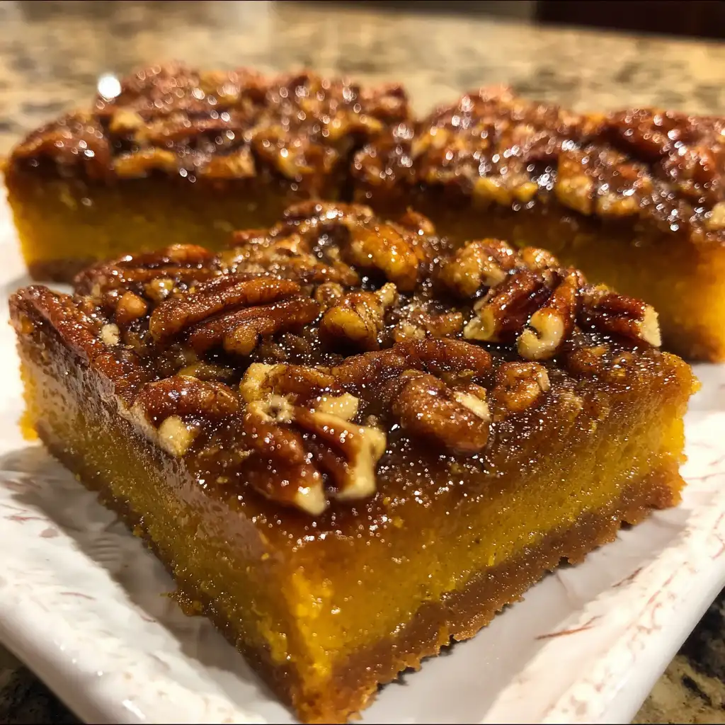 Brown Sugar Pecan Pumpkin Bars