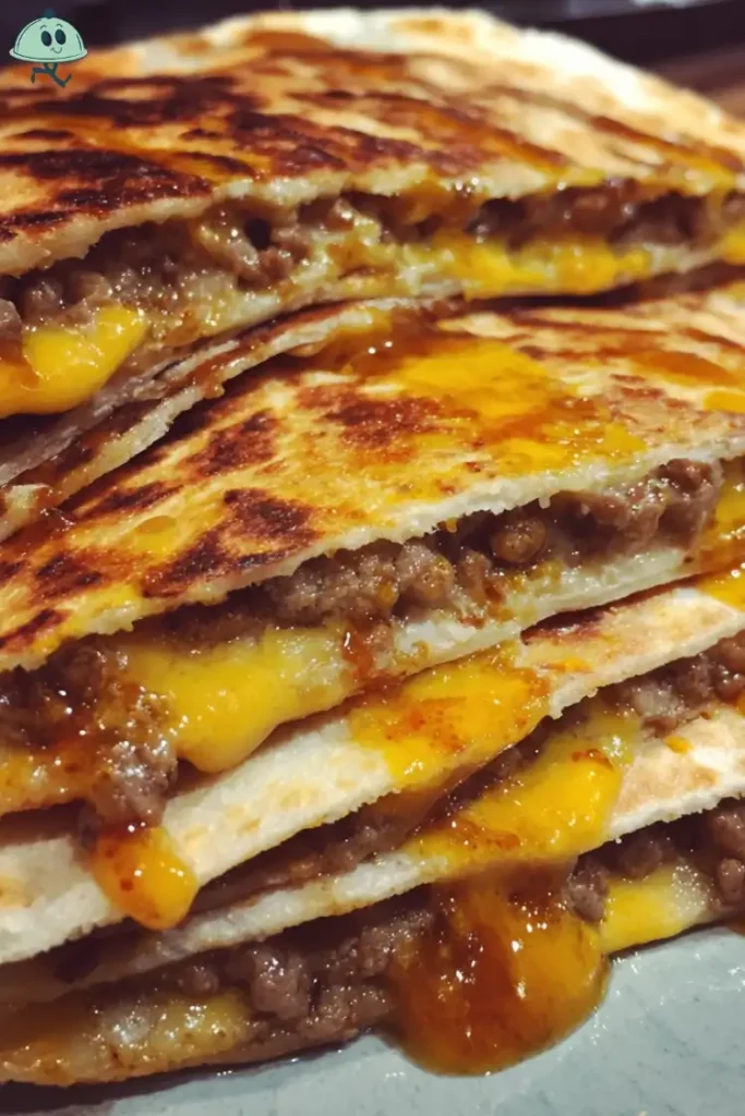 Cheeseburger quesadilla recipe
