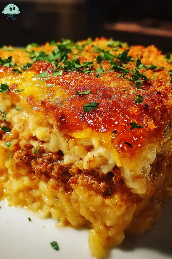 Cheesy Ground Beef Rice Casserole