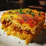 Cheesy Ground Beef Rice Casserole
