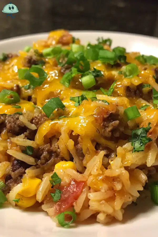 Cheesy taco rice recipe