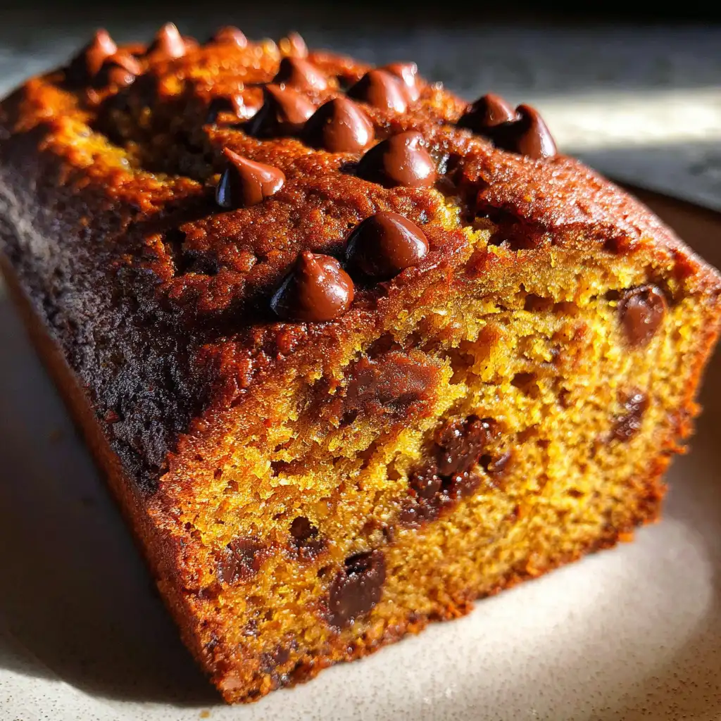 Chocolate chip pumpkin bread