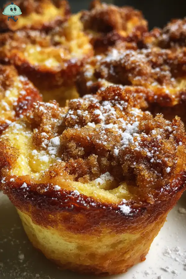 Cinnamon streusel French toast cups