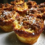 Cinnamon streusel French toast cups