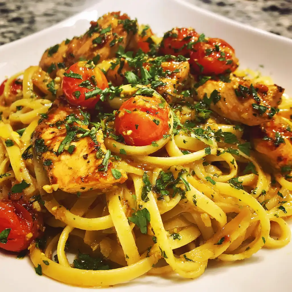 Cowboy butter chicken linguine