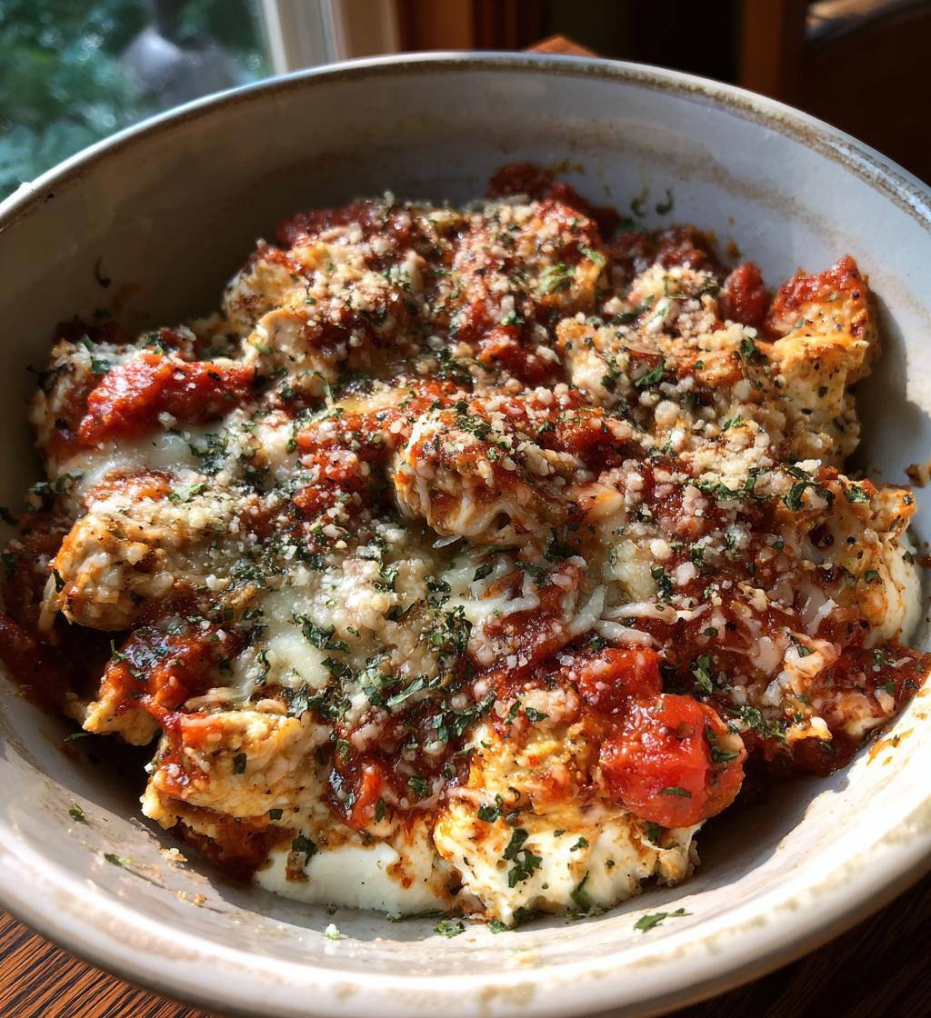 High Protein Chicken Parm Cottage Cheese Bowl - detail 1