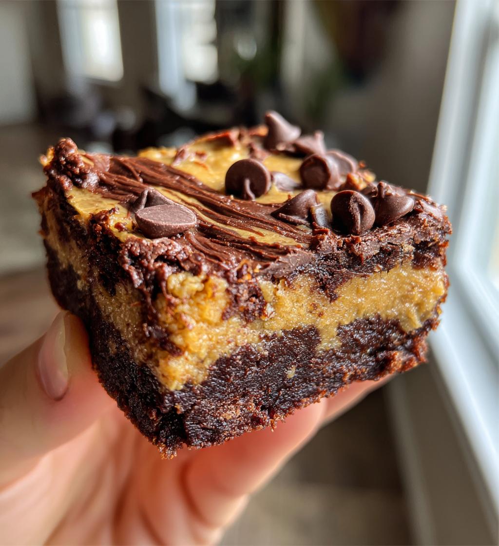 High protein No Bake Cookie Dough Brownies - detail 1