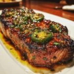 Jalapeño Honey Tequila Steak with Grilled Lime Butter Recipe