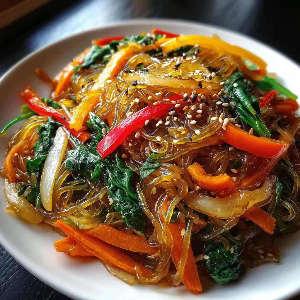 Korean Japchae Noodles
